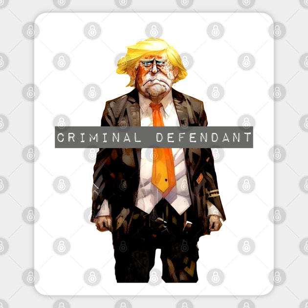 Trump: Criminal Defendant No. 2 (No Fill - Light Background) Magnet by Puff Sumo